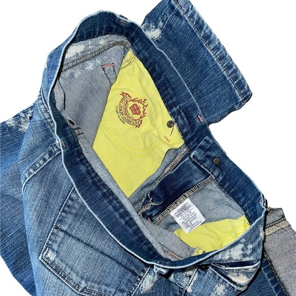 Ralph Lauren Denim Cropped Jeans Women Size 6 Medium Blue Bleached Spots Stretch - Picture 8 of 9